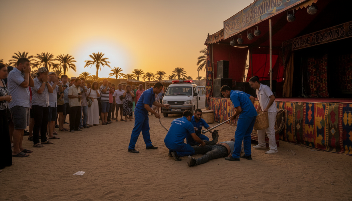 German tourist dies after cobra slips into trousers during Hurghada snake show
