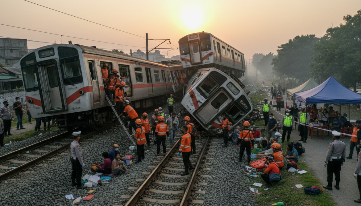 Jakarta train collision near Bekasi Timur leaves casualties as KAI evacuates passengers