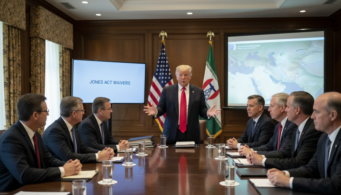 Trump presses oil executives to maintain Iran blockade and seek Jones Act waivers