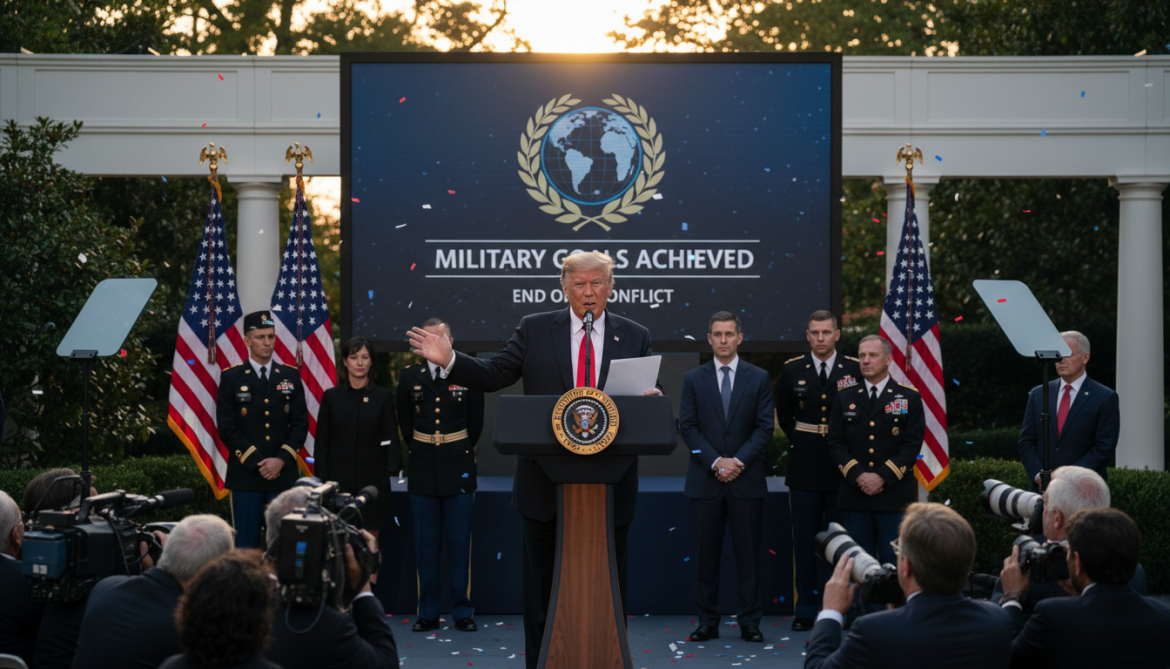 Trump signals end of war after saying military goals achieved