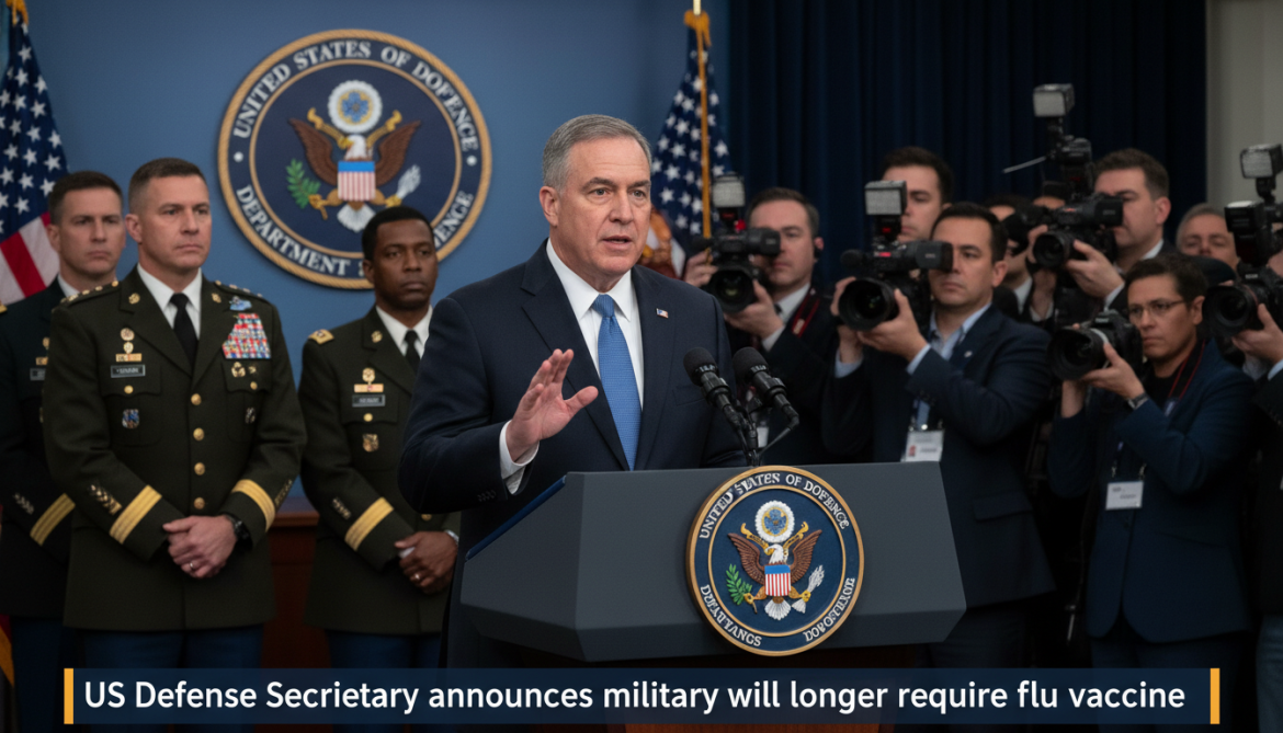 US Defense Secretary announces military will no longer require flu vaccine