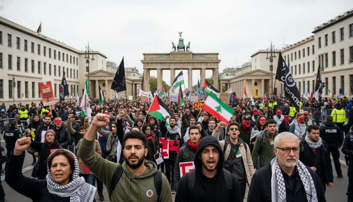 Berlin protesters denounce US and Israeli aggression over Iran, Gaza and Lebanon