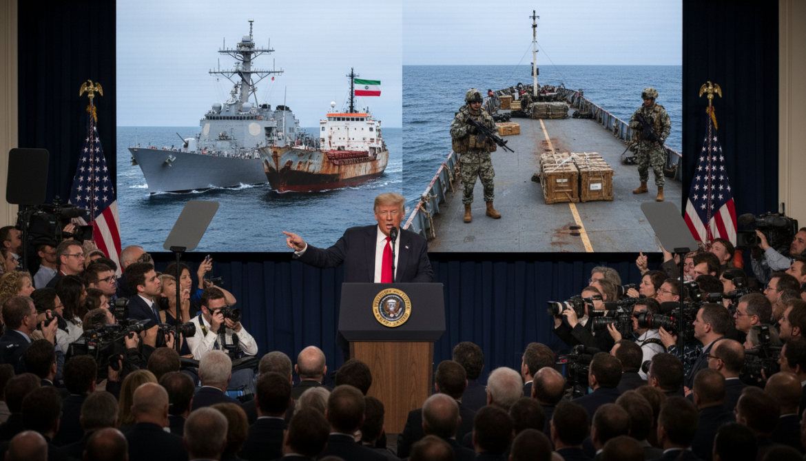 Trump Announces U.S. Destroyer Seized Iranian-Flagged Ship in Gulf of Oman