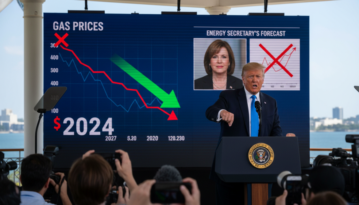 Gas prices: Trump rejects Energy Secretary's 2027 forecast, predicts rapid drop