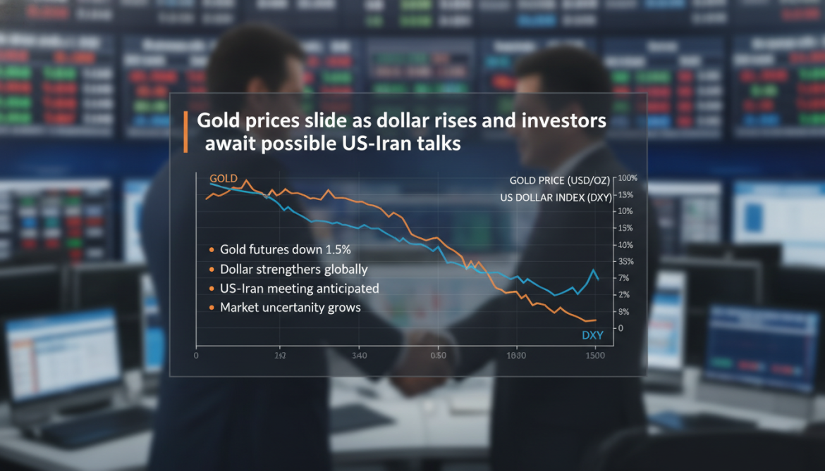 Gold prices slide as dollar rises and investors await possible US‑Iran talks