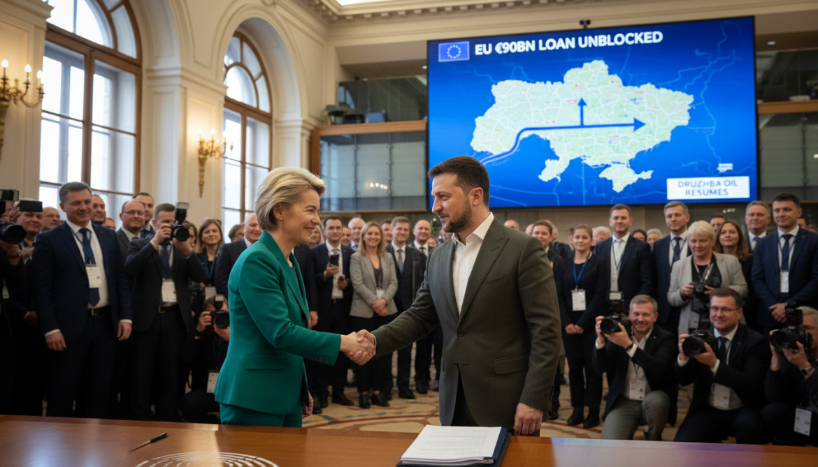 EU unblocks €90bn Ukraine loan after Druzhba pipeline oil resumes