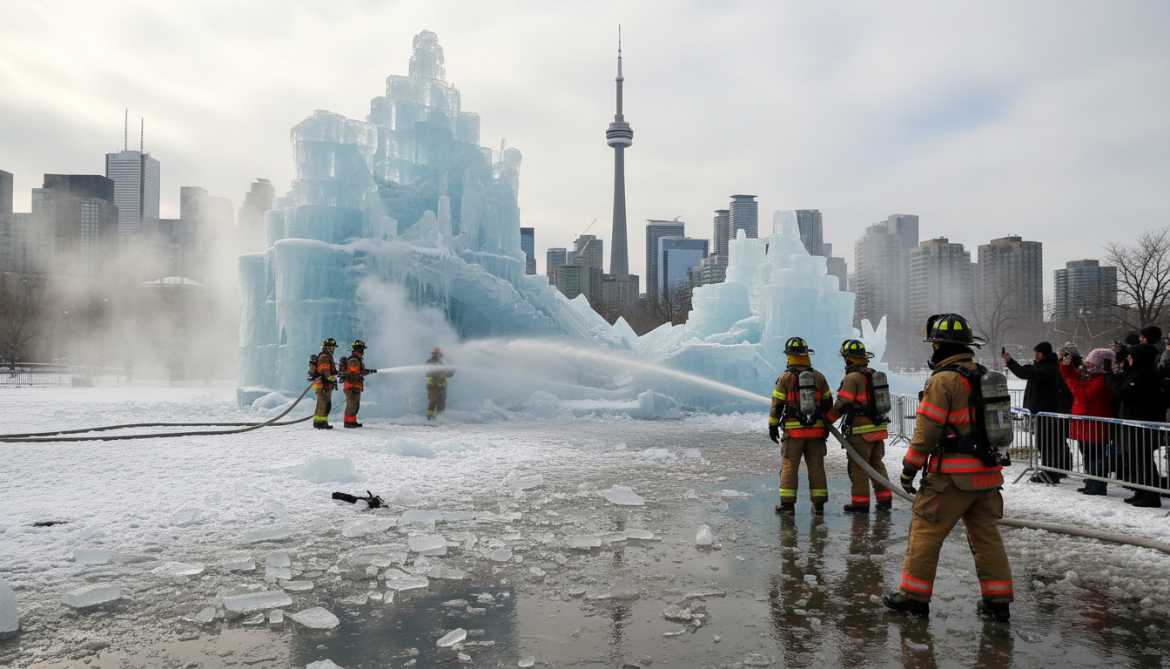 Drake's Iceman ice palace melted by Toronto fire crews over safety fears