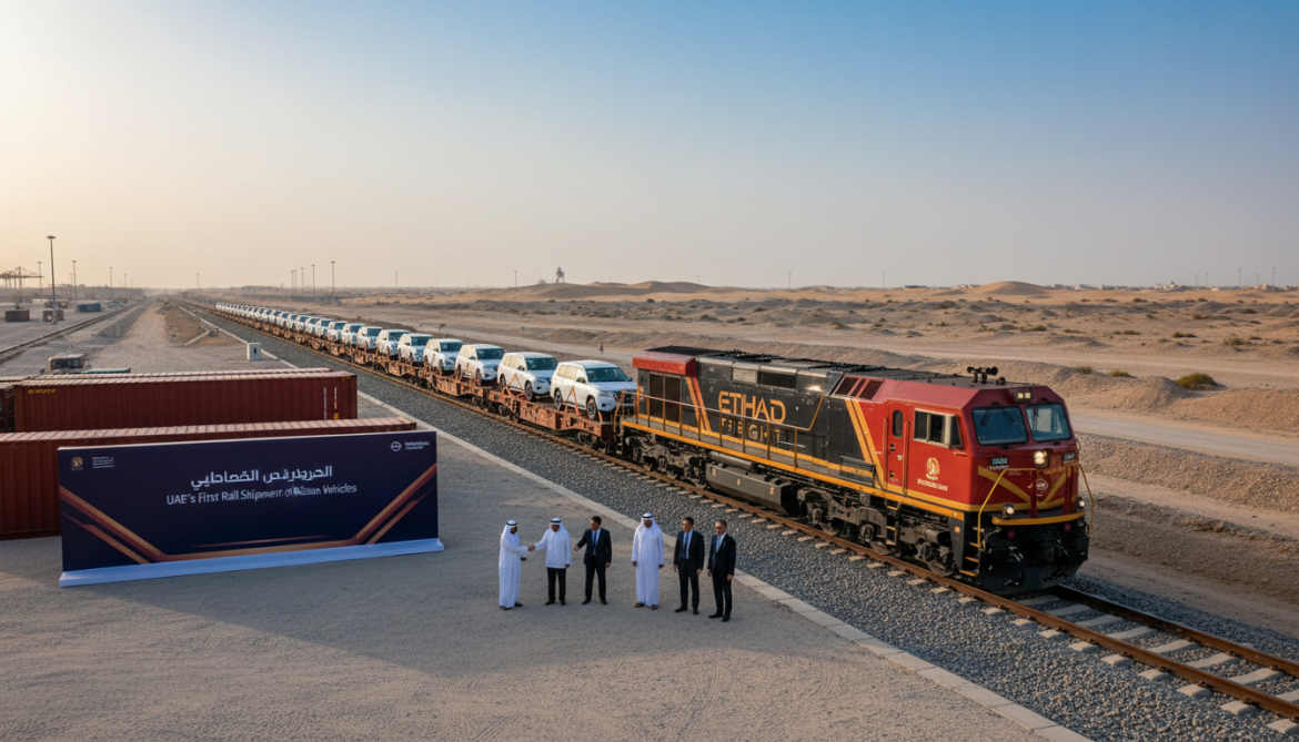 Al Masaood and Etihad Rail Freight complete UAE's first rail shipment of Nissan vehicles