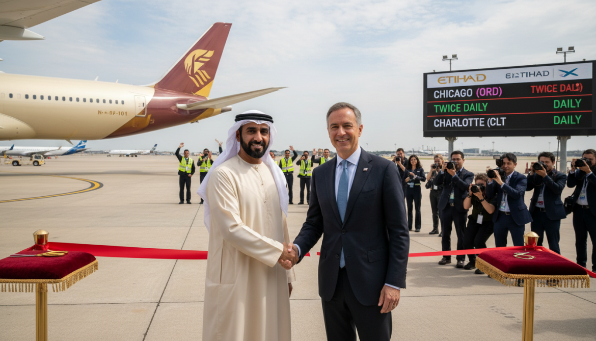 Etihad Airways announces US expansion with twice daily Chicago and daily Charlotte flights