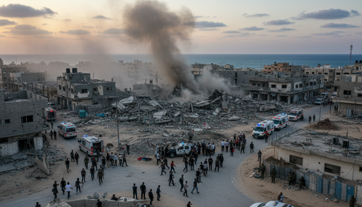 Israeli forces violate Gaza ceasefire as strikes kill 12, target police