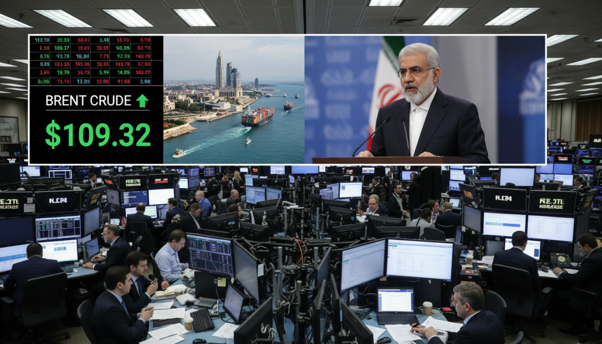 Brent crude climbs above $109 as Iran proposes reopening Strait of Hormuz