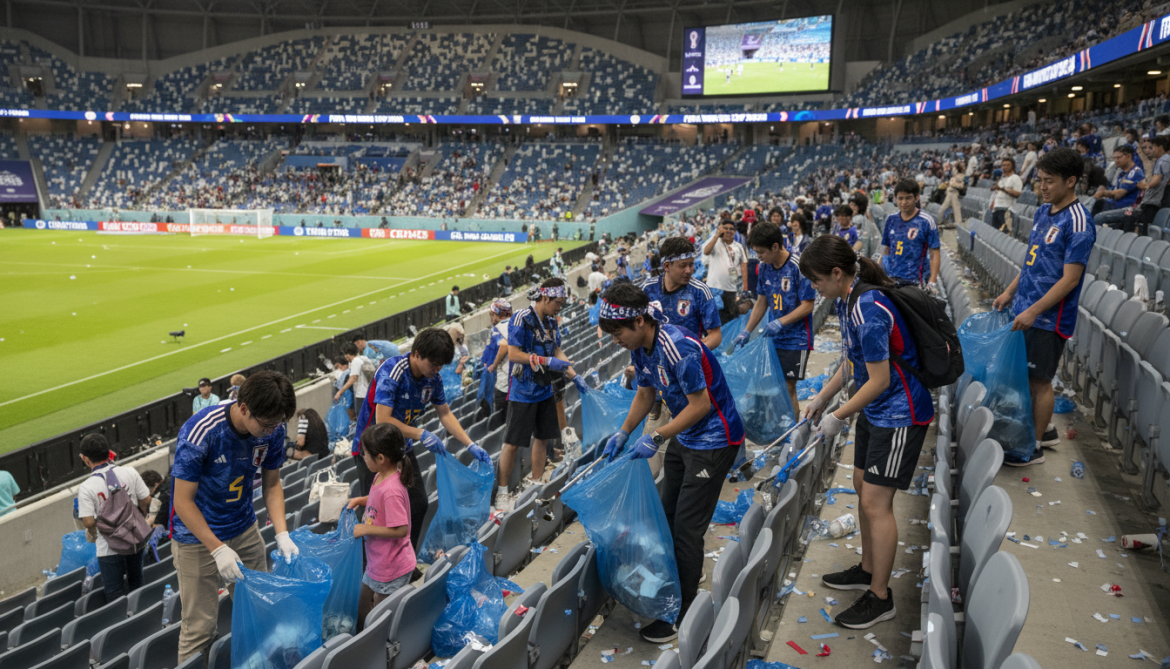 Japanese fans continue cleaning tradition at World Cup 2026 matches