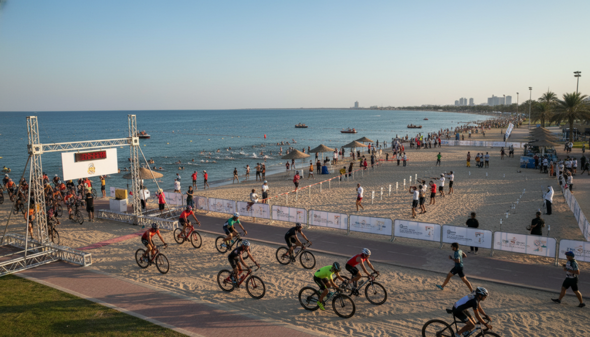 Kalba Beach hosts UAE Open Biathlon Triathlon and Laser Run