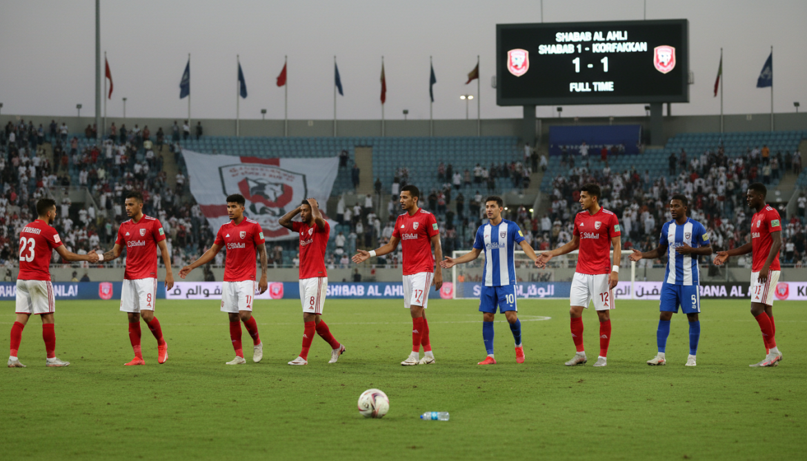 Shabab Al Ahli draw with Khorfakkan leaves UAE Pro League hopes fading