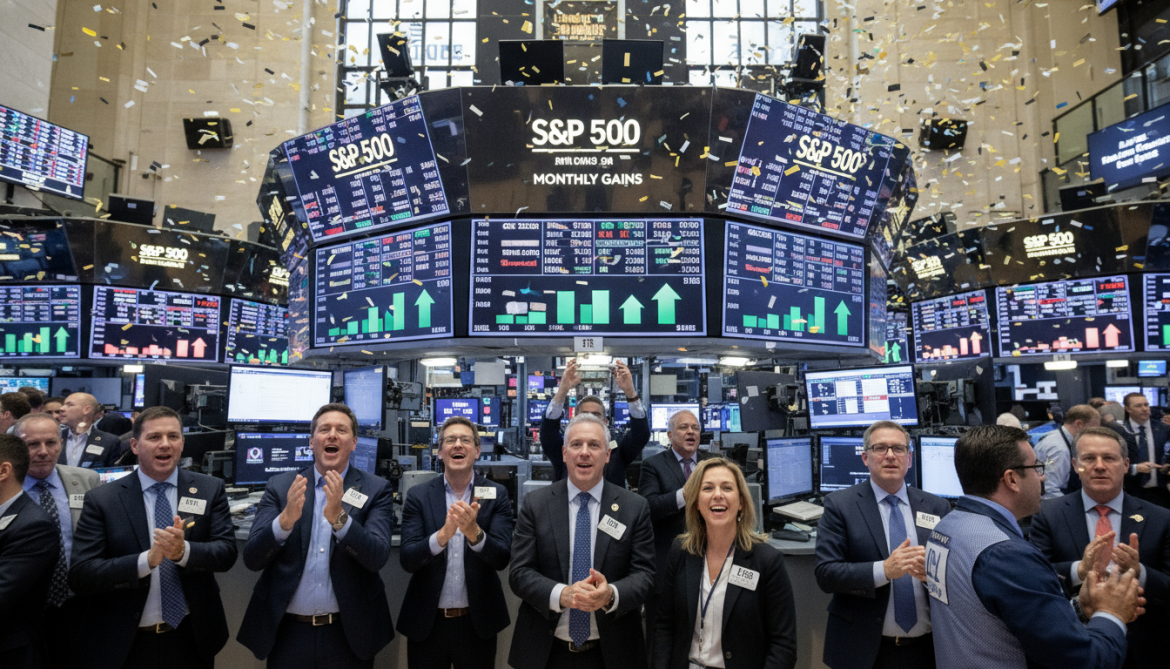 US stocks rally as S&P 500 and Nasdaq post biggest monthly gains on earnings