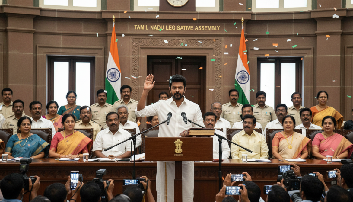 Actor Vijay sworn in as Tamil Nadu Chief Minister after coalition talks