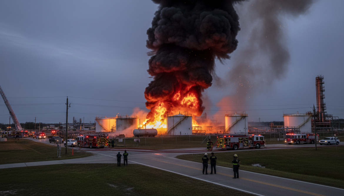 Chalmette Refinery Explosion Sparks Fire East of New Orleans, Company Says No Injuries