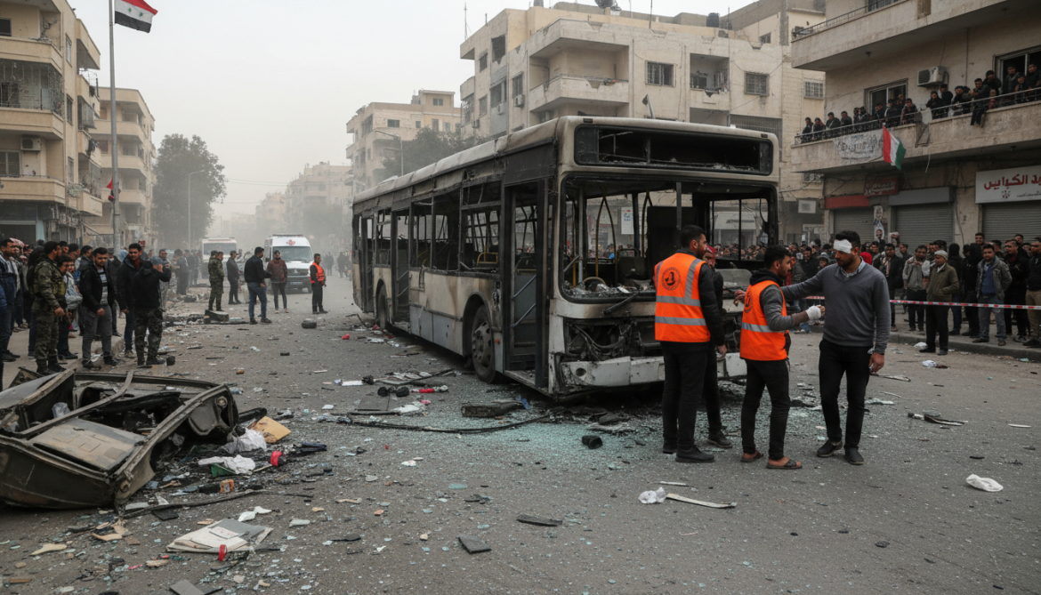 Damascus bus bomb explodes in Al-Wuroud neighborhood, four lightly injured