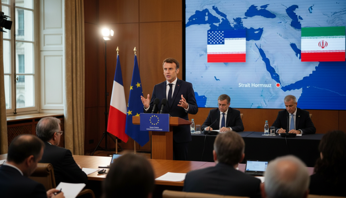 Macron urges swift US‑Iran strategic agreement to reopen Strait of Hormuz