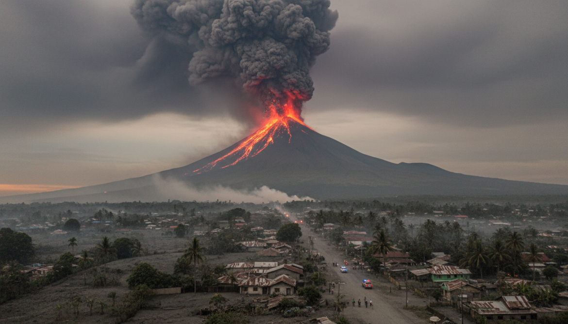 Mayon Volcano Erupts, Covers 52 Albay Villages with Ash and Lava Flows