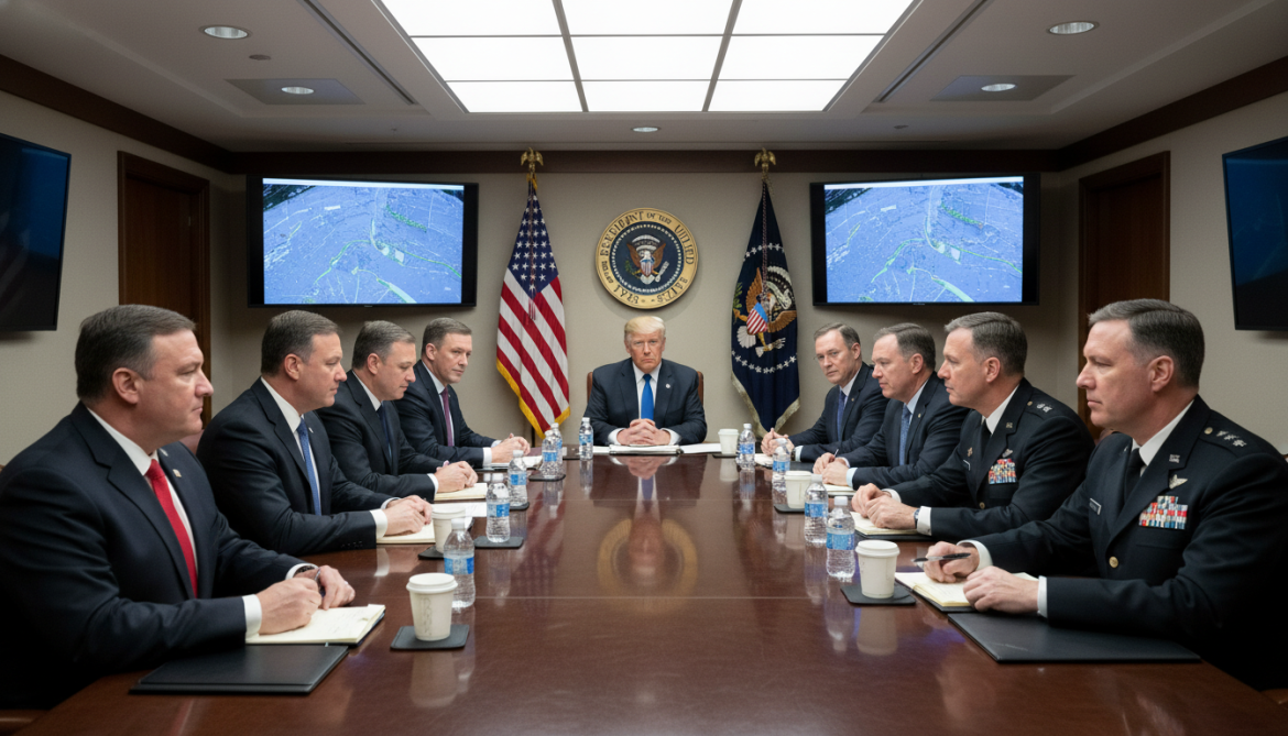Trump Convenes National Security Meeting to Weigh Military Action Against Iran