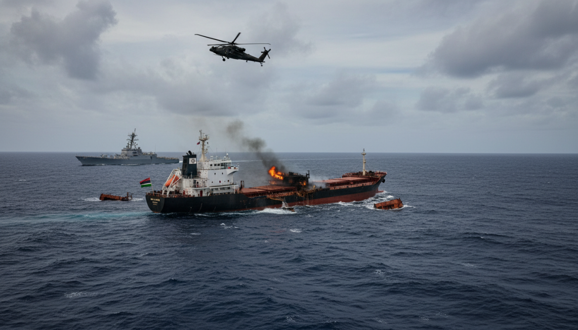 US CENTCOM disables Gambian-flagged ship bound for Iranian port after Hellfire strike