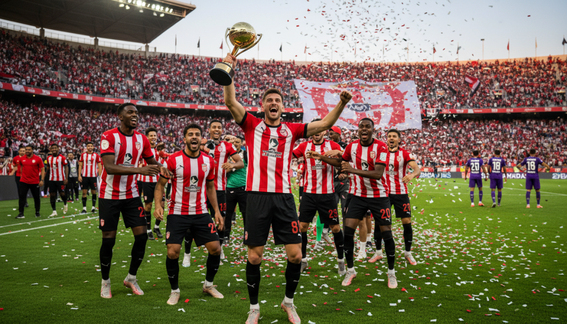 Al Wahda defender Sasha celebrates Pro League Cup triumph over Al Ain