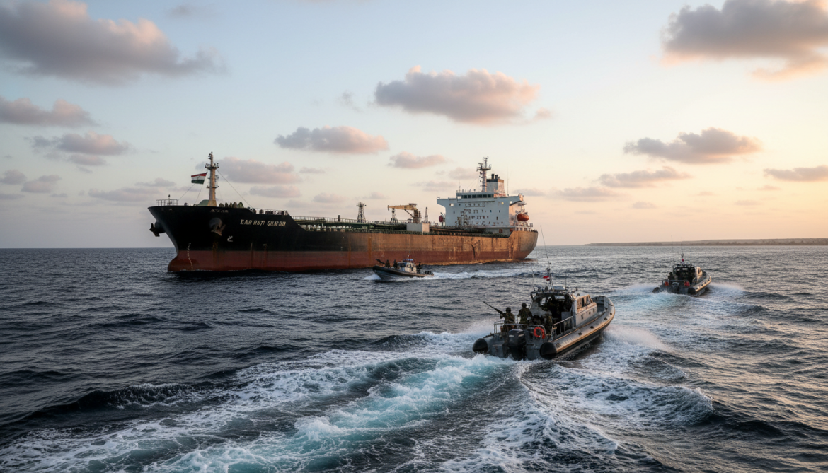 Yemen Coast Guard attempts to recover hijacked oil tanker heading to Somalia