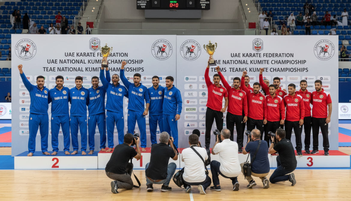 UAE Karate Kumite Shabab Al Ahli and Sharjah Split Team Titles