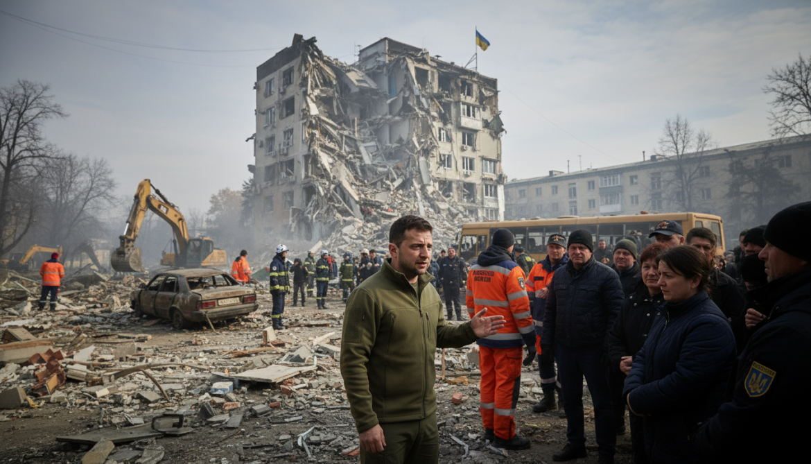 Russian strikes kill more than 20 across Ukraine, Zelensky condemns