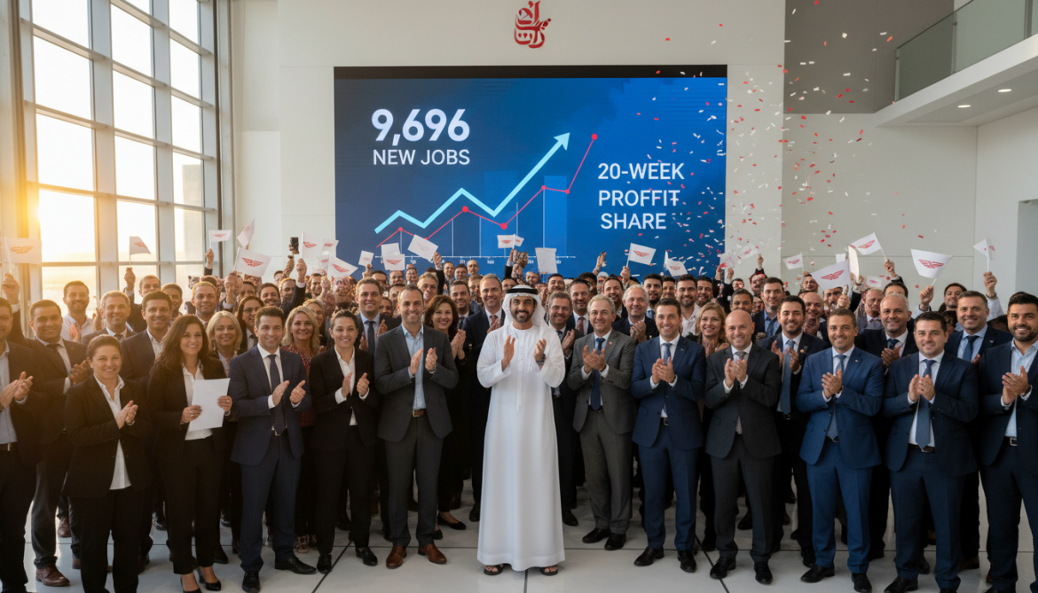 Emirates Group adds 9,696 jobs and grants 20-week profit share