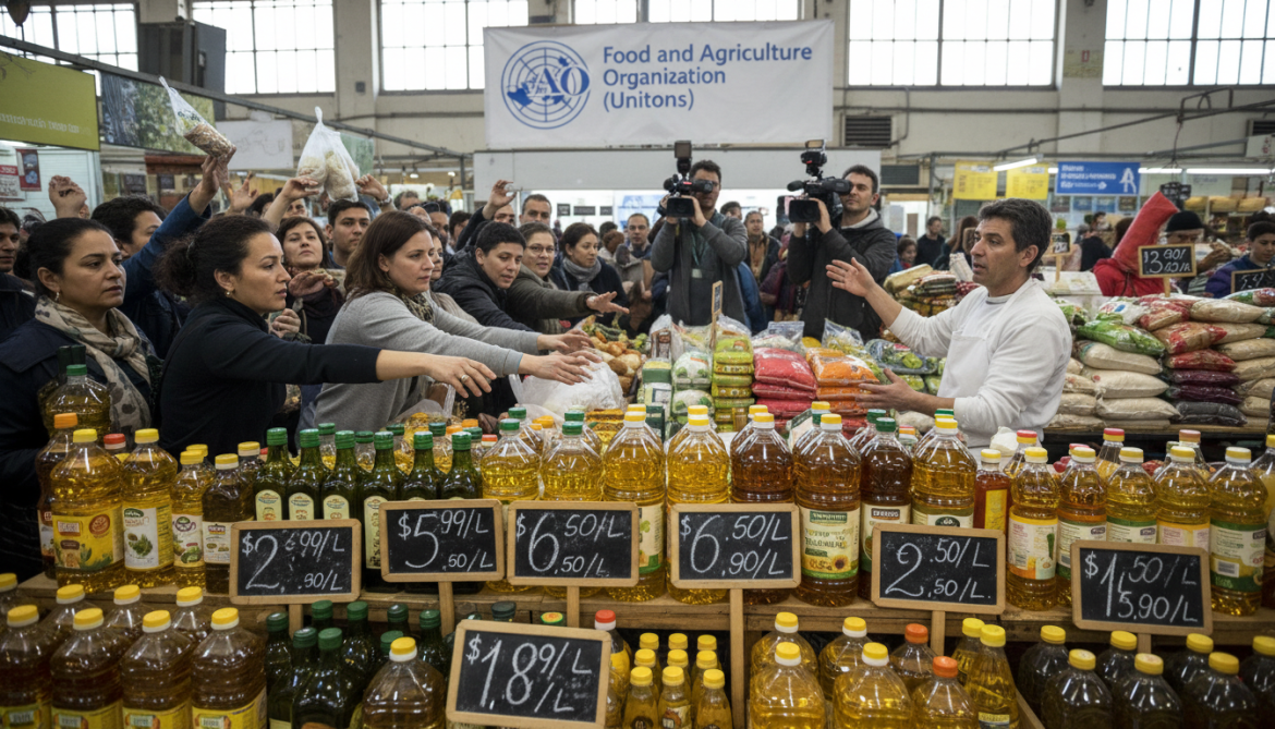 FAO says global food prices rise in April as vegetable oils surge