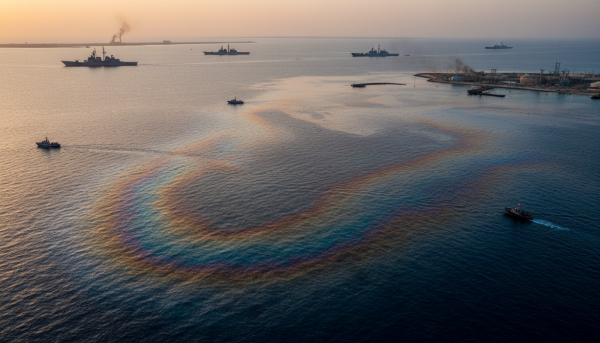 Kharg Island oil spill spreads over 20 square miles amid US blockade