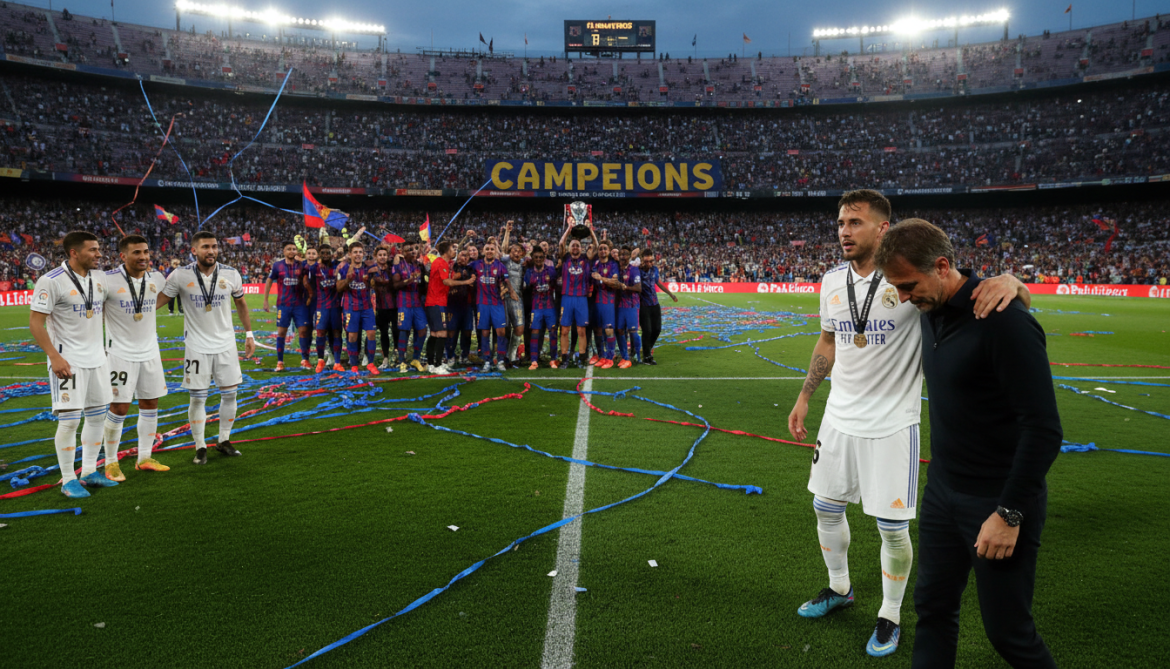 Barcelona clinches LaLiga as Real Madrid consoles Hansi Flick at Camp Nou