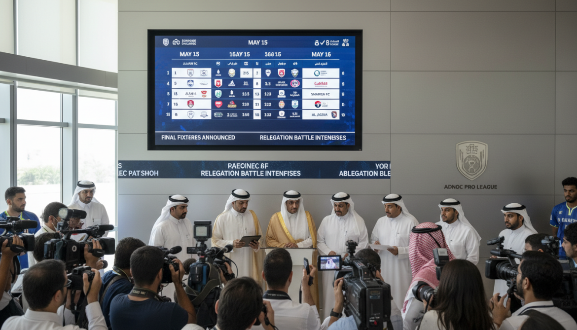 ADNOC Pro League schedules May 15–16 final fixtures as relegation duel looms