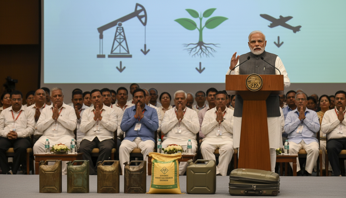 Modi Calls on Indians to Cut Fuel, Fertilizer and Travel Spending