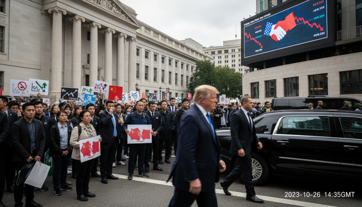 Trump's Visit Stirs Economic Anxiety and Calls for Stable U.S.-China Ties