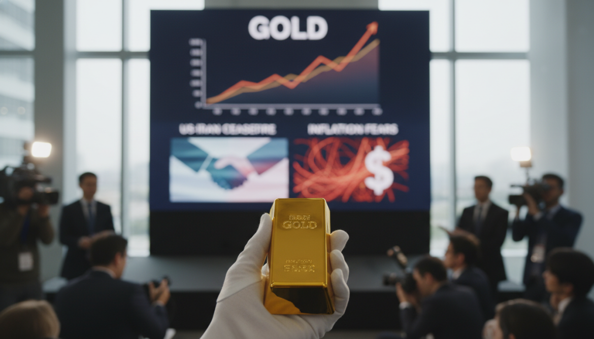 Gold edges higher as investors eye US-Iran ceasefire and inflation fears