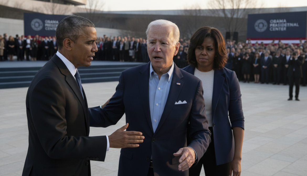 Joe Biden appears disoriented at Obama Center opening sparking renewed health scrutiny