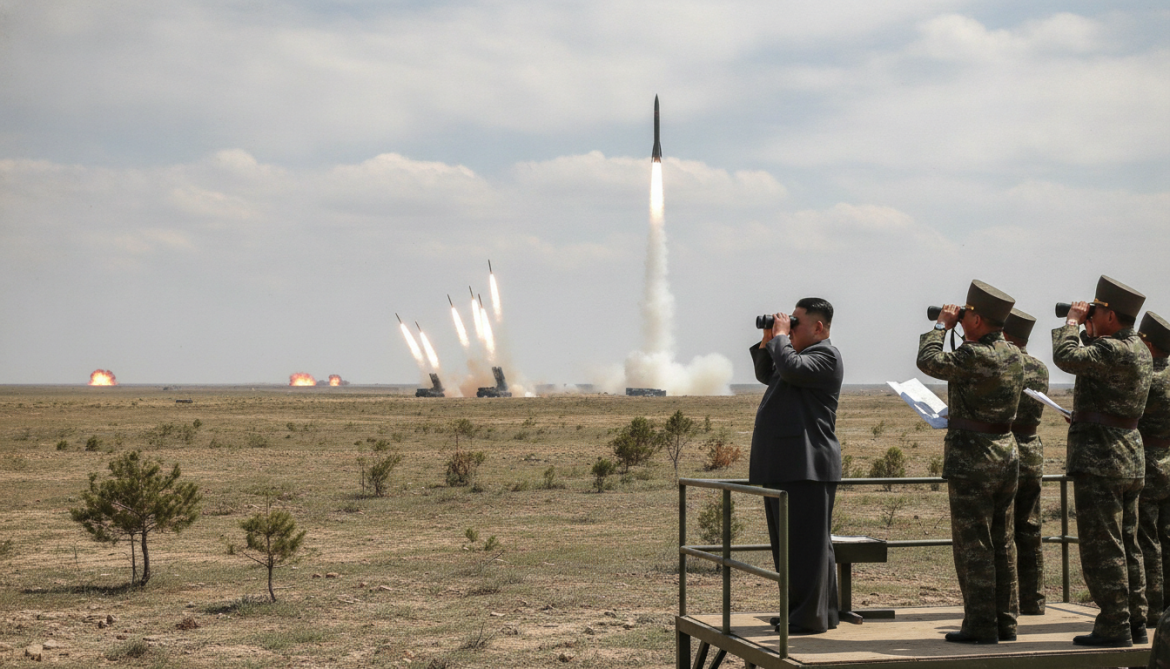 North Korea Oversees Tests of Advanced Artillery and Tactical Ballistic Systems