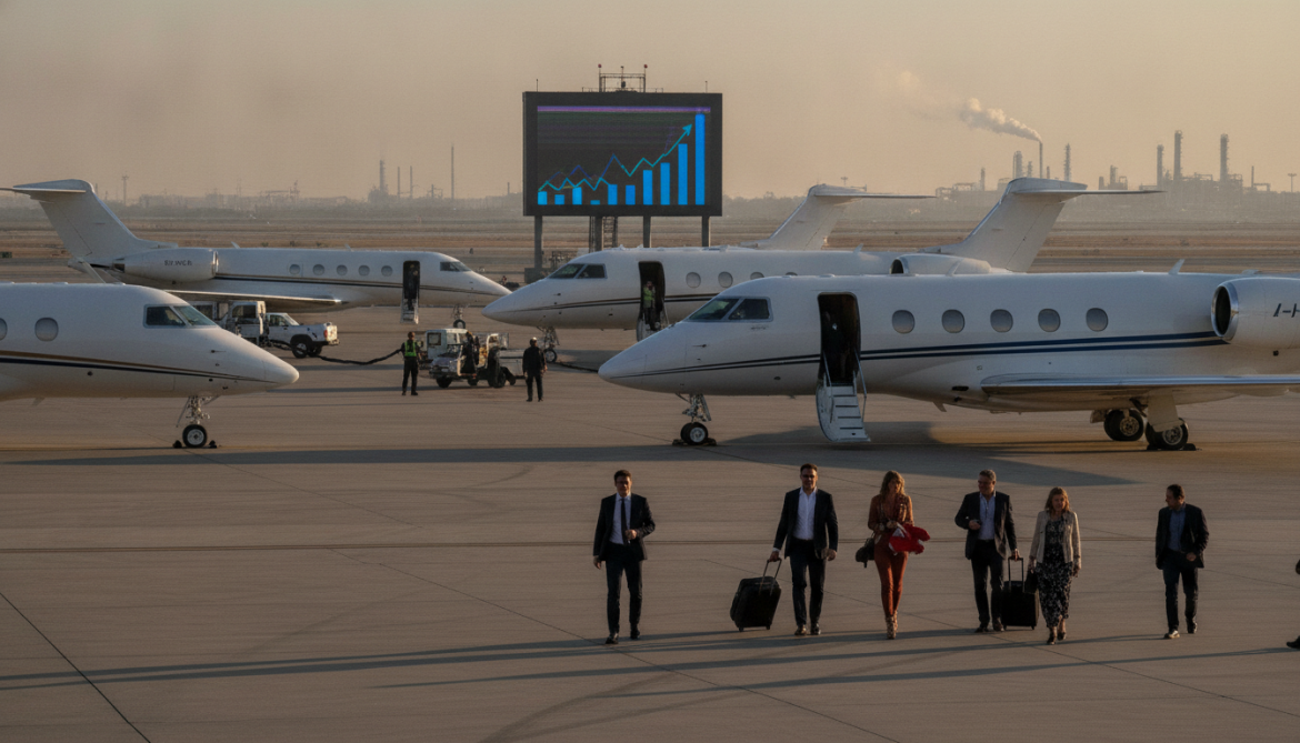 Private jet bookings surge amid fuel price spike from Iran war