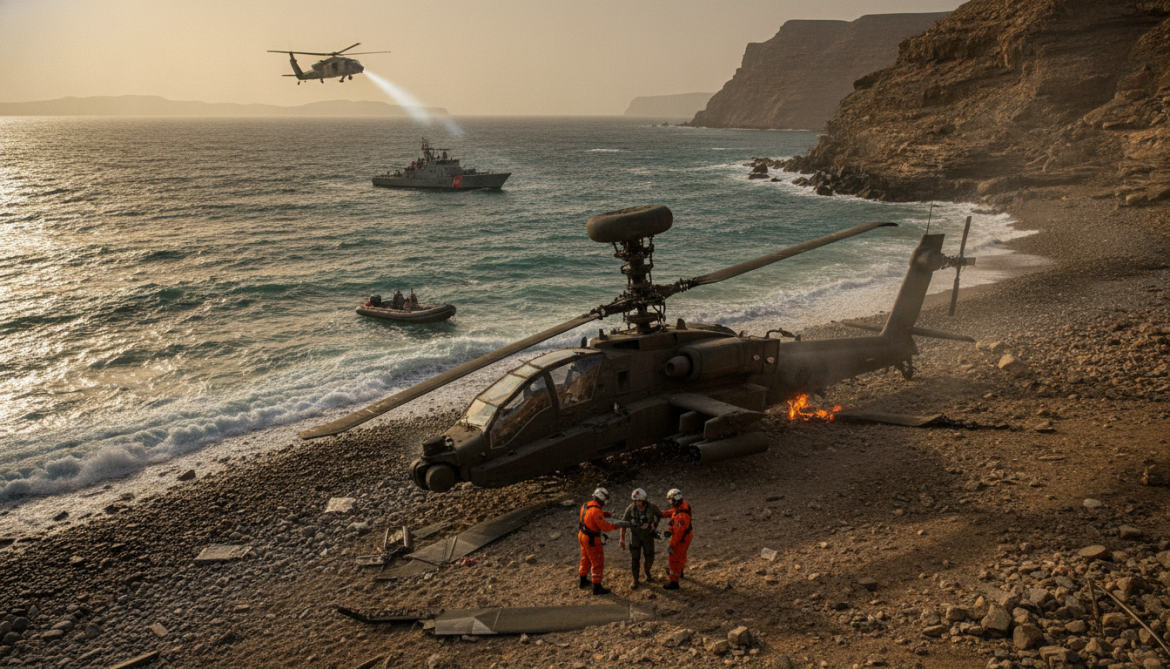 US Army Apache helicopter crashes near Strait of Hormuz as two rescued