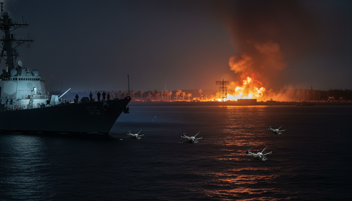US Strikes Iranian Coastal Radar After Downing Four Drones Threatening Strait of Hormuz