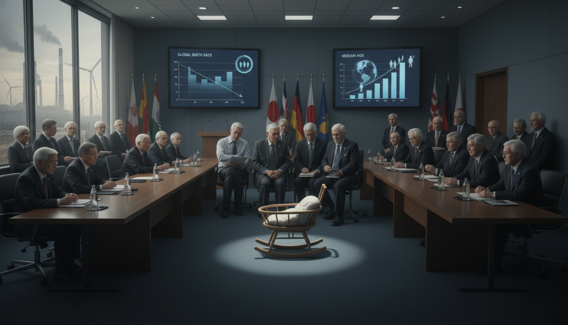 Declining birth rates reshape ageing societies and challenge planetary futures