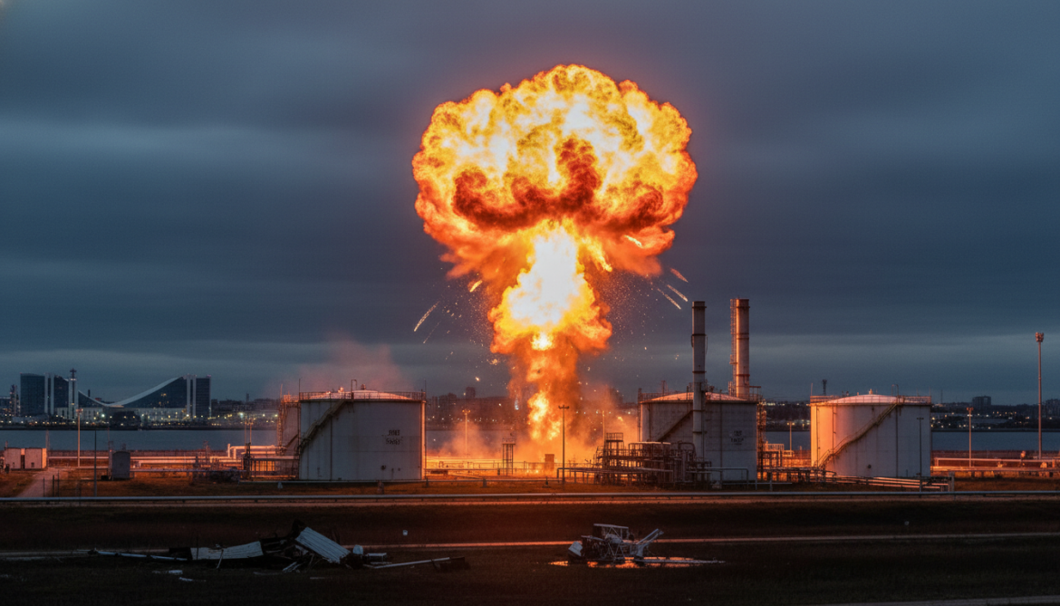 Ukrainian drones strike St Petersburg oil terminal as economic forum opens