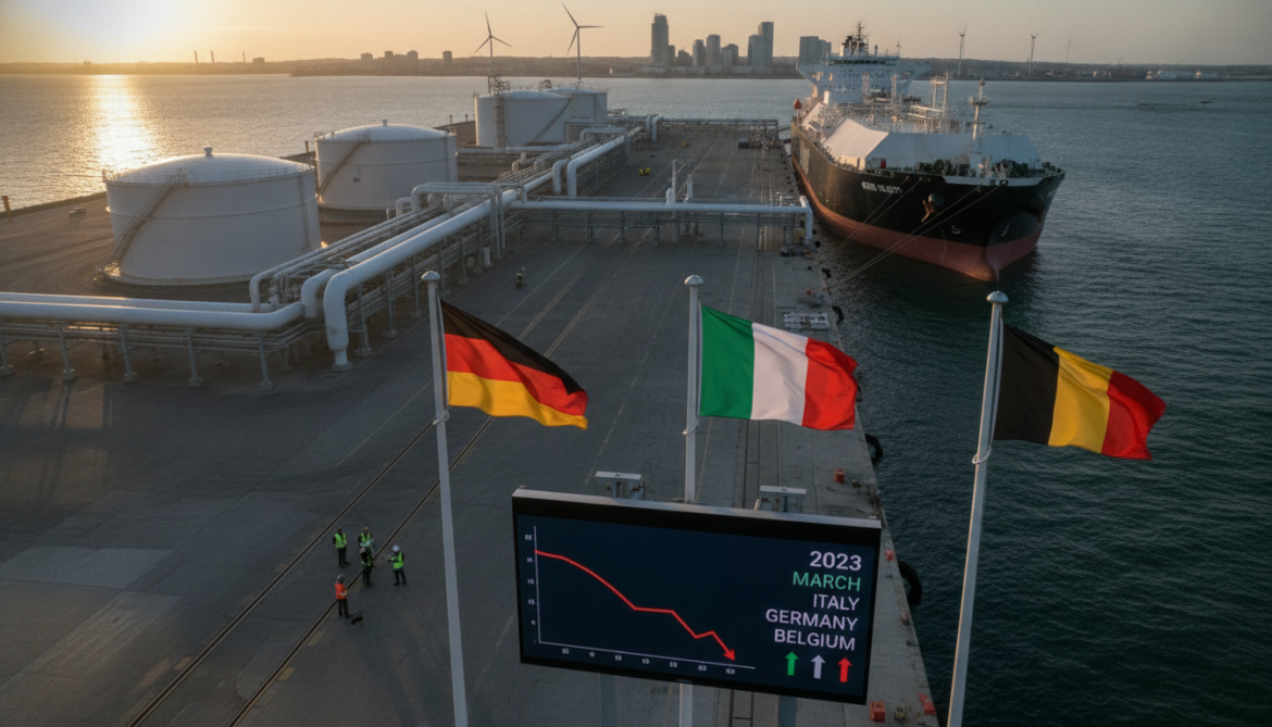 EU LNG imports fall since March as Germany, Italy and Belgium boost purchases