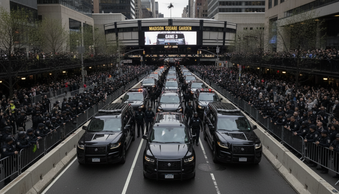 Trump visit prompts tight security at Madison Square Garden for Game 3