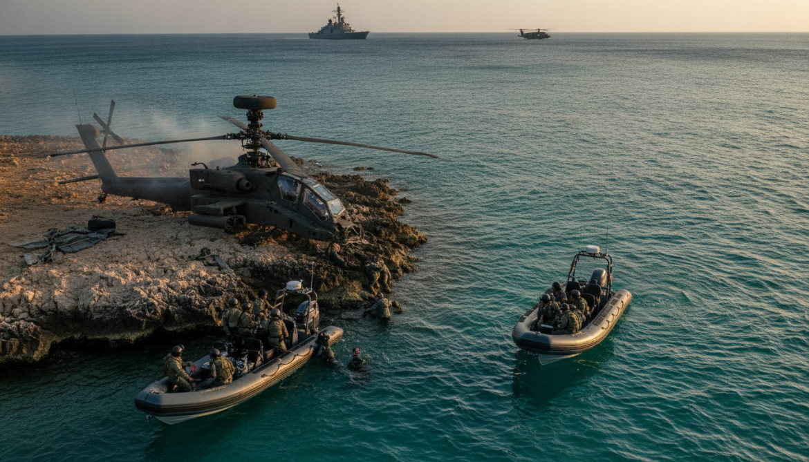 U.S. Apache helicopter goes down near Strait of Hormuz; crew rescued
