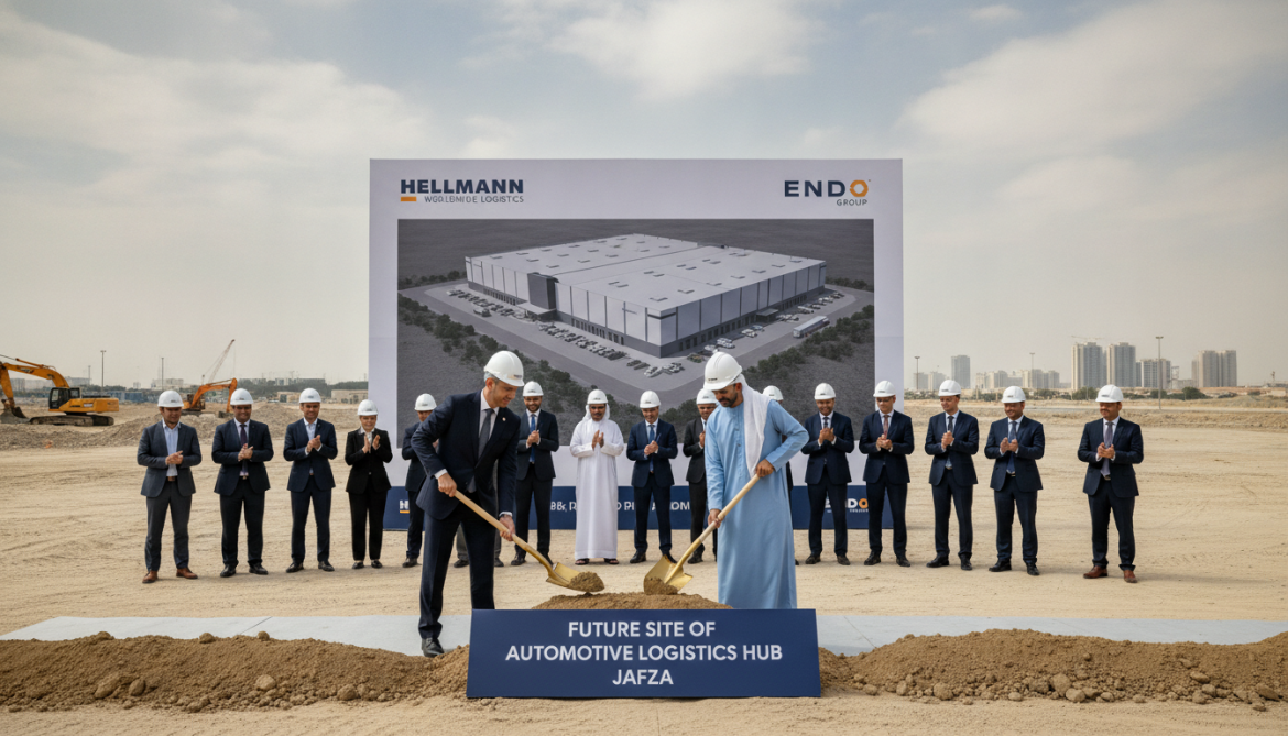 Hellmann Worldwide Logistics and Endo Group break ground on 300k‑sqft automotive hub at Jafza