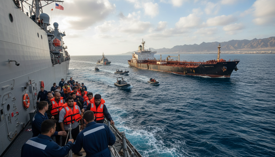 Indian sailors rescued after US forces disable Marivex oil tanker off Oman
